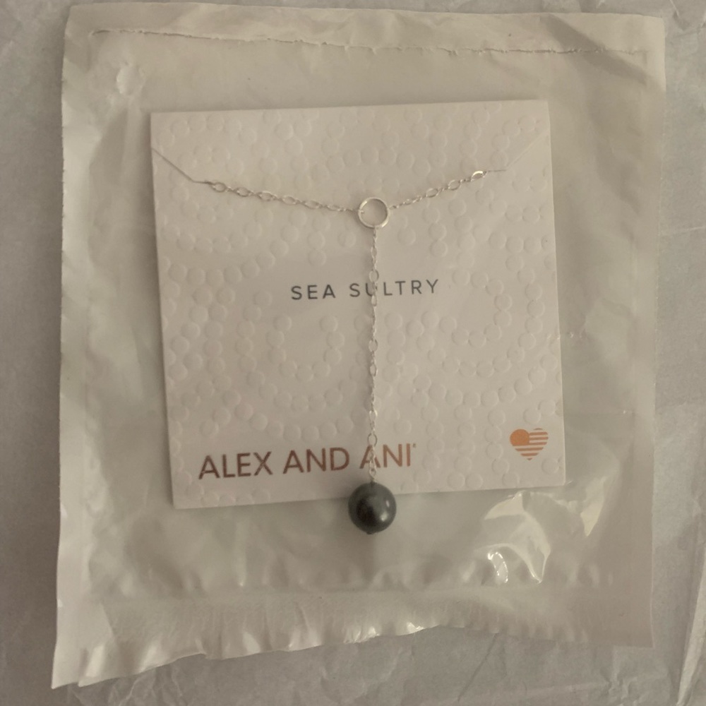 ALEX AND ANI SEA SULTRY Pearl Lariat 16" in Necklace
